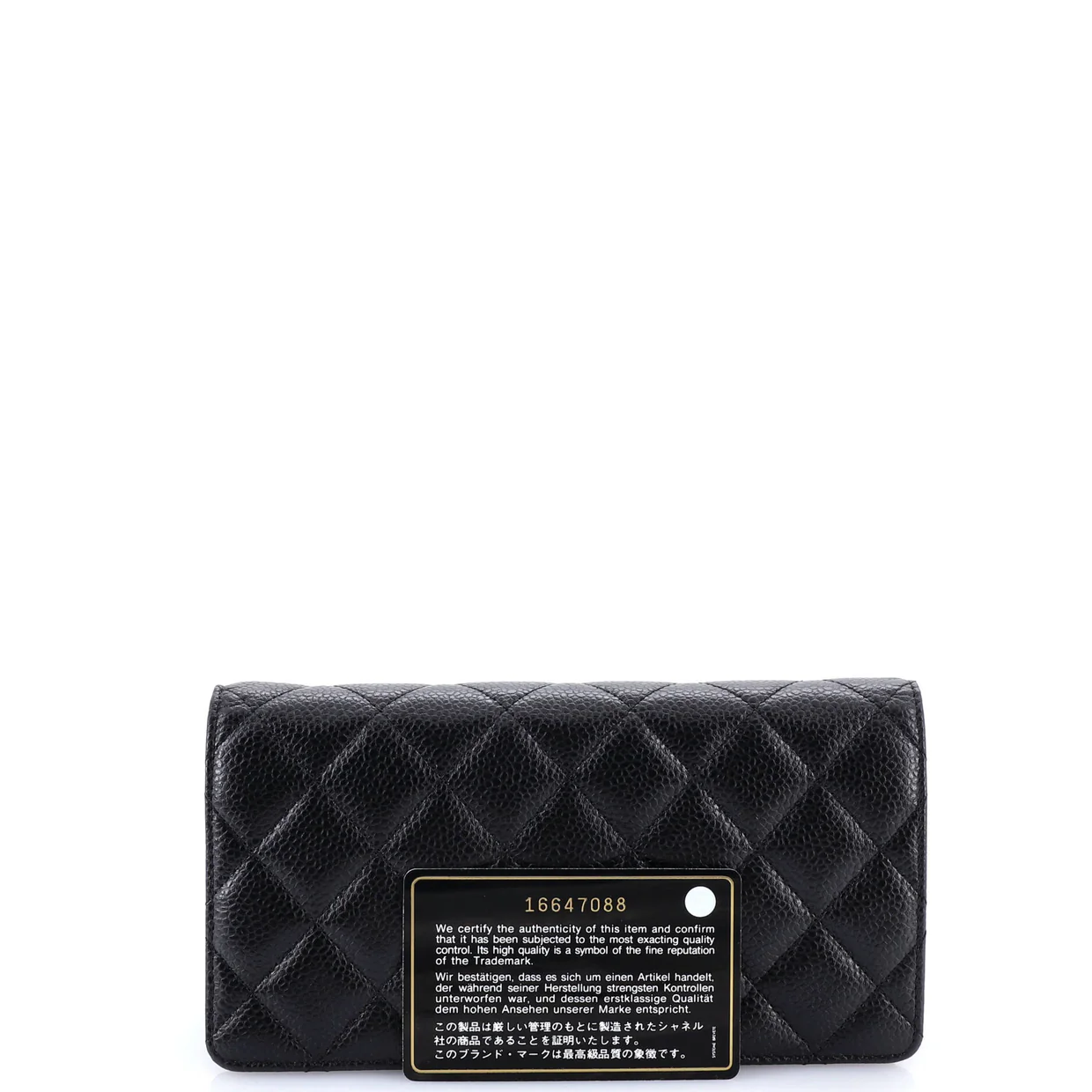 L-Yen Wallet Quilted Caviar - Deep Luxury