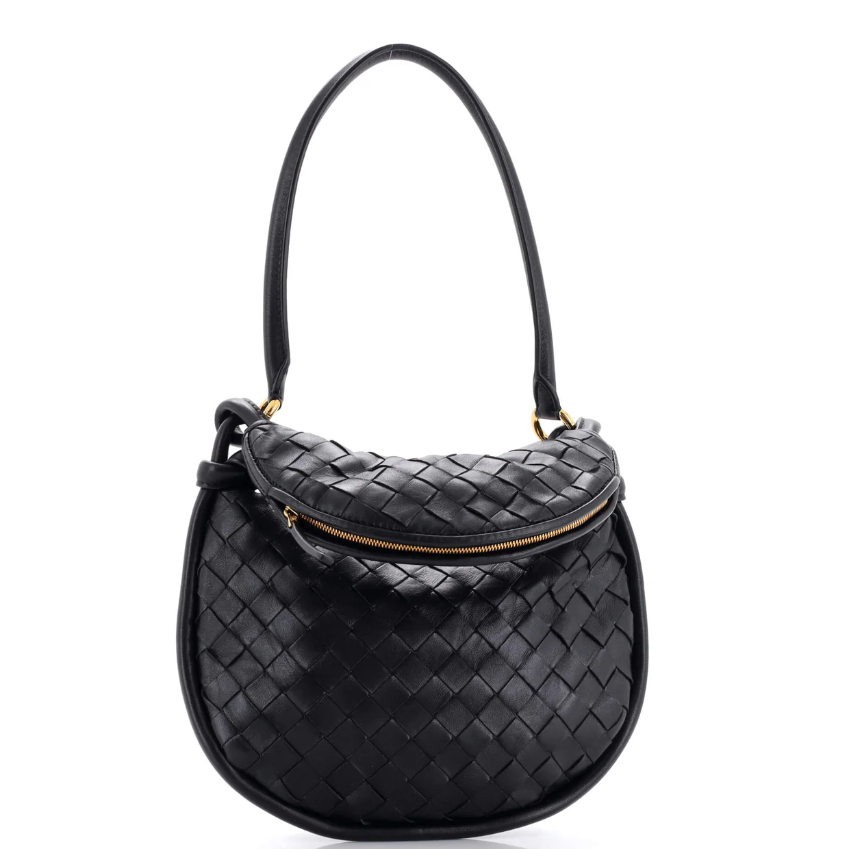 Gemelli Shoulder Bag Intrecciato Leather Small - Deep Luxury