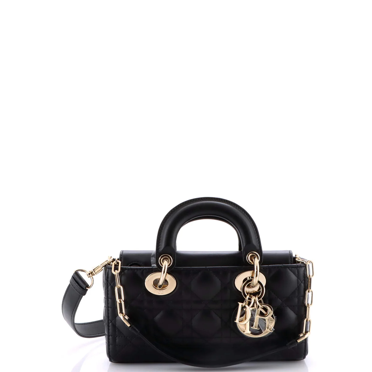Lady D-Joy Bag Cannage Quilt Lambskin Small - Deep Luxury
