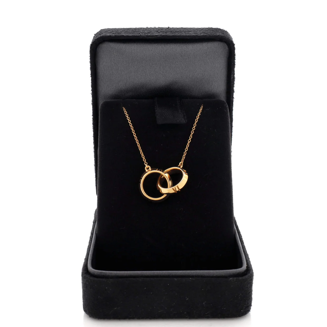 Atlas X Closed Interlocking Pendant Necklace 18K Rose Gold - Deep Luxury