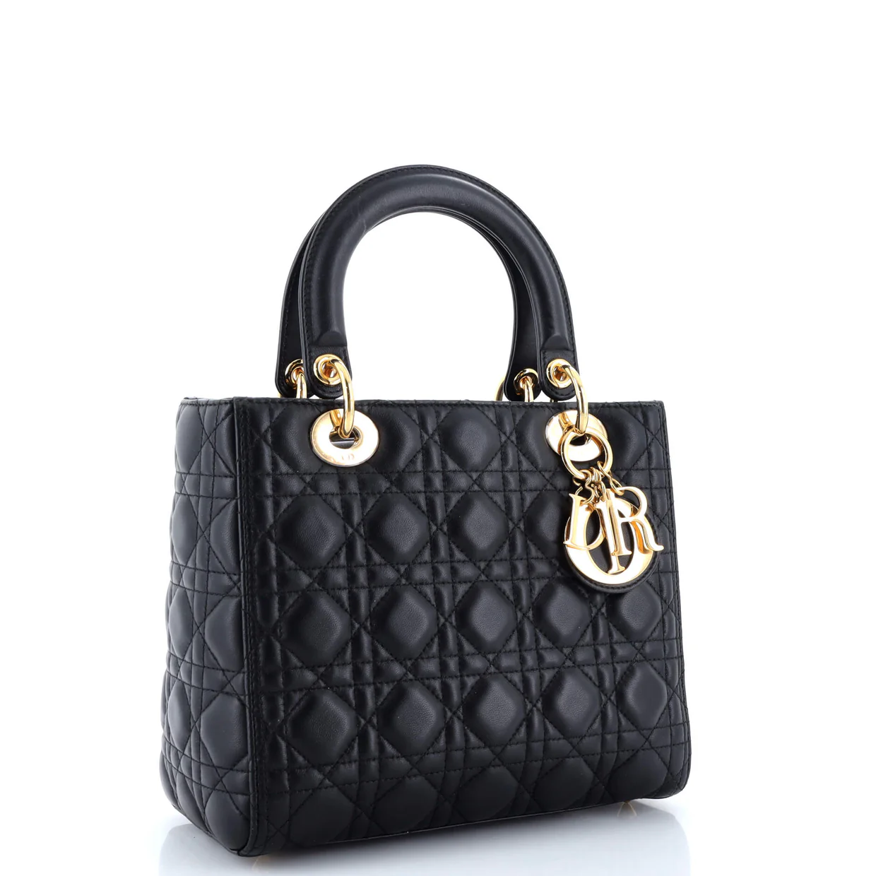 Lady Dior Bag Cannage Quilt Lambskin Medium - Deep Luxury