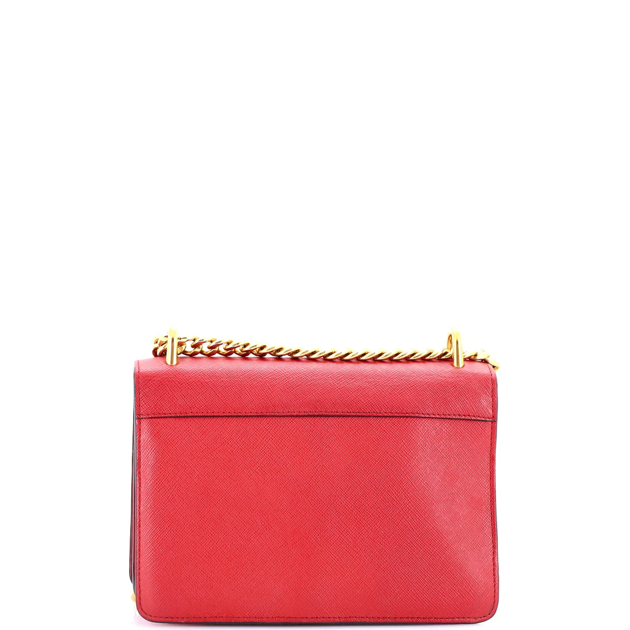 Chain Flap Crossbody Bag Saffiano Leather Mini - Deep Luxury