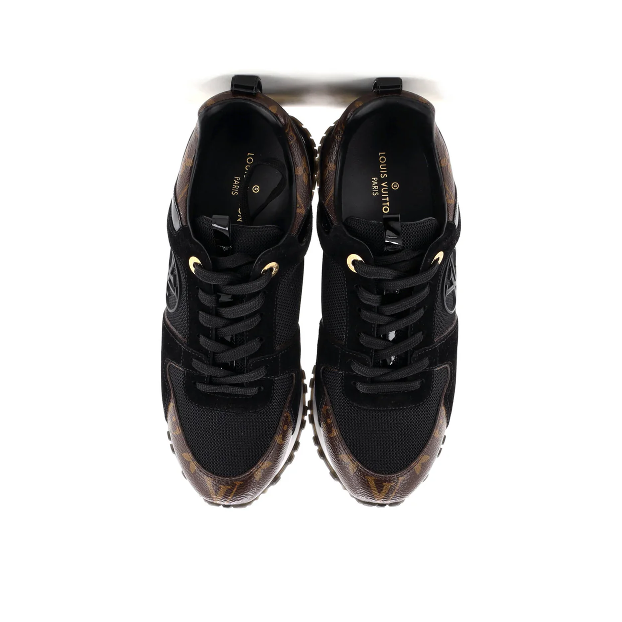 Women's Run Away Sneakers Mesh with Monogram Canvas and Suede - Deep Luxury