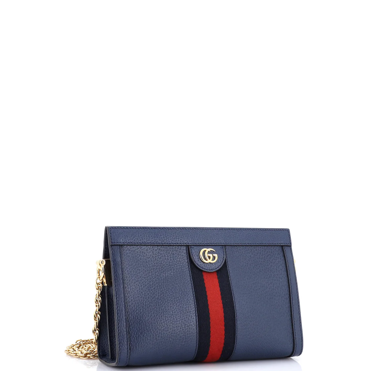 Ophidia Chain Shoulder Bag Leather Small - Deep Luxury