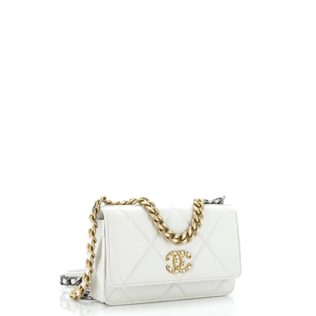 19 Wallet on Chain Quilted Goatskin - Deep Luxury
