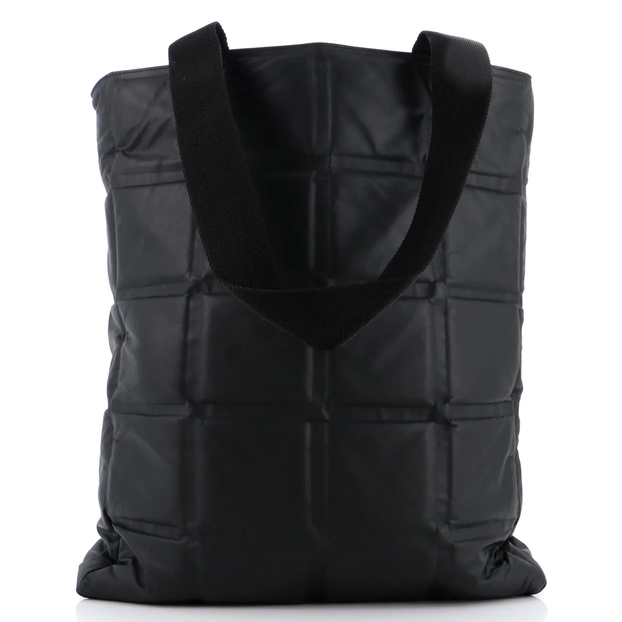 Open Tote Embossed Padded Leather Tall - Deep Luxury