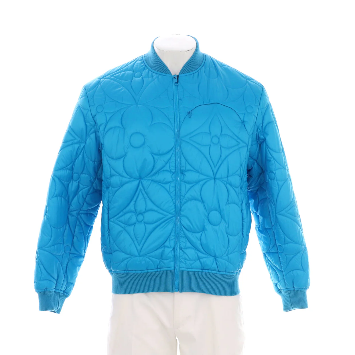 Men's LVSE Padded Monogram Flower Blouson Jacket Quilted Polyester - Deep Luxury
