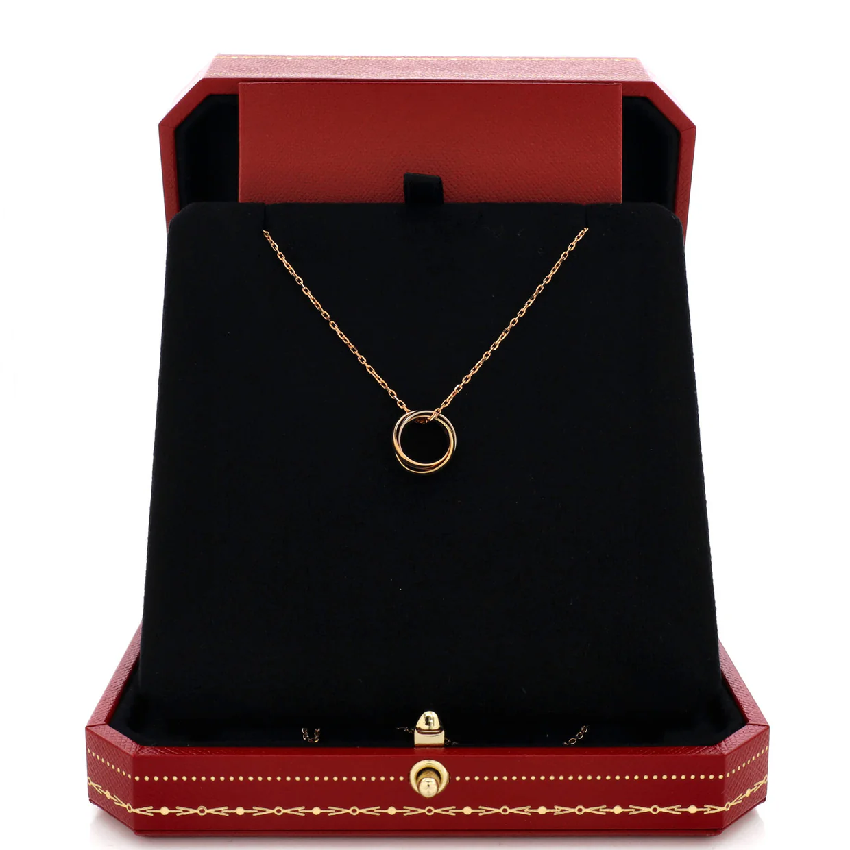 Baby Trinity Pendant Necklace 18K Tricolor Gold - Deep Luxury
