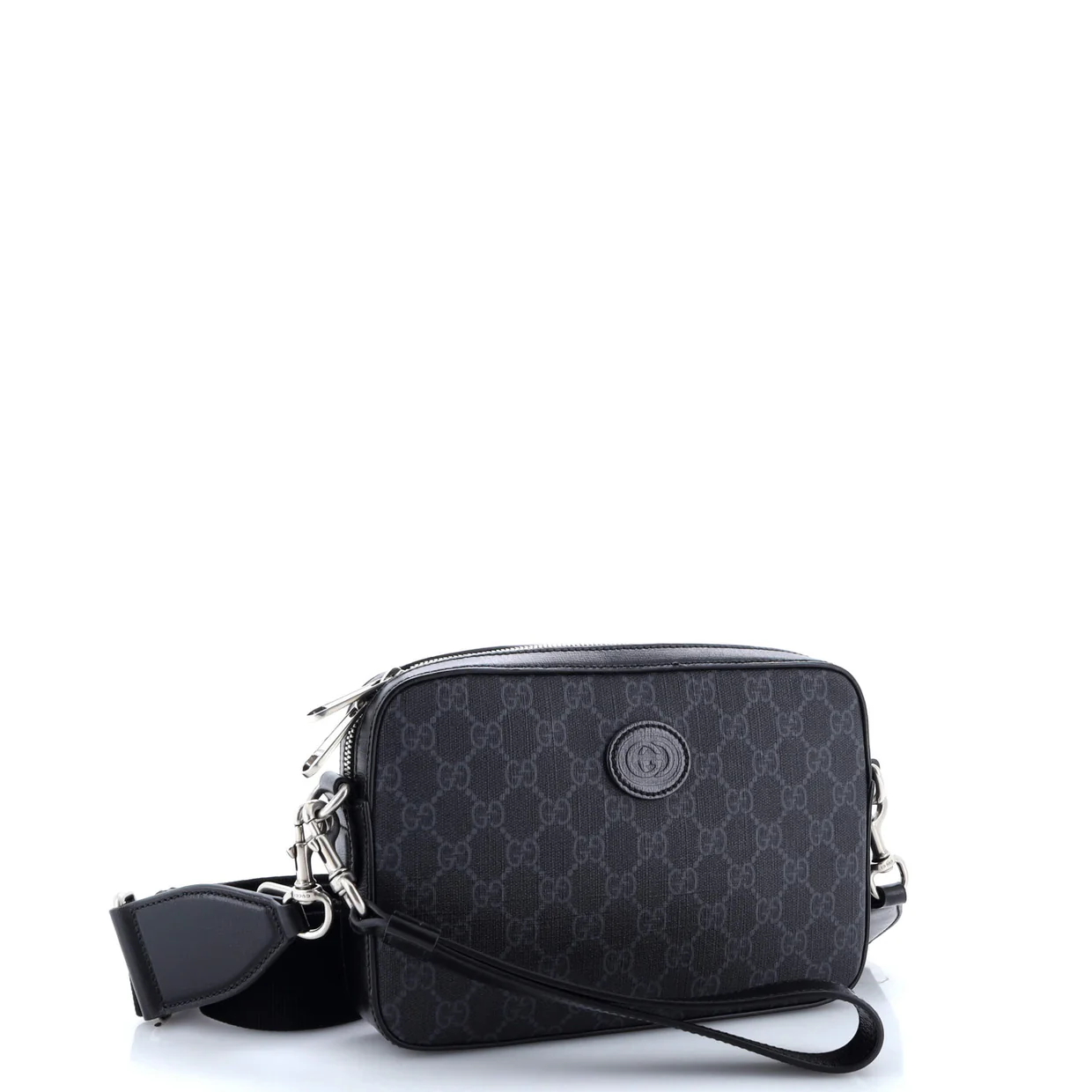 Interlocking G Patch Shoulder Bag GG Coated Canvas Small - Deep Luxury