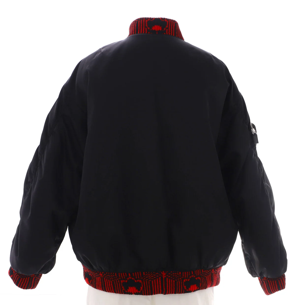 Women's Contrast Trim Zip Bomber Jacket Re-Nylon - Deep Luxury
