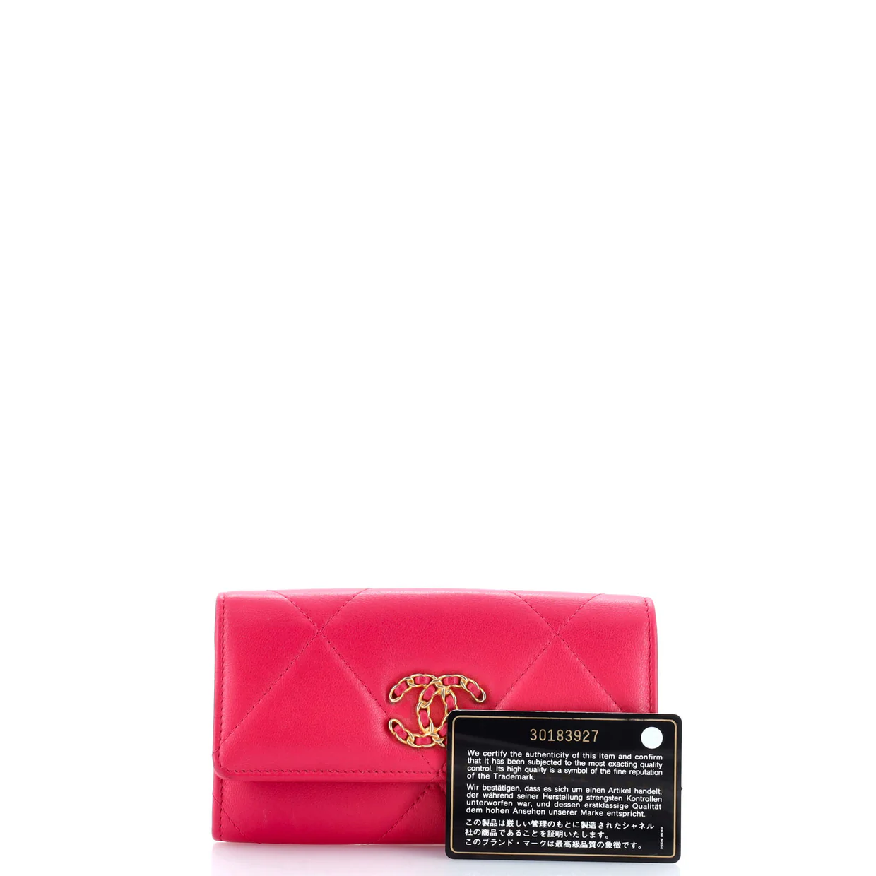 19 Flap Wallet Quilted Lambskin Small - Deep Luxury