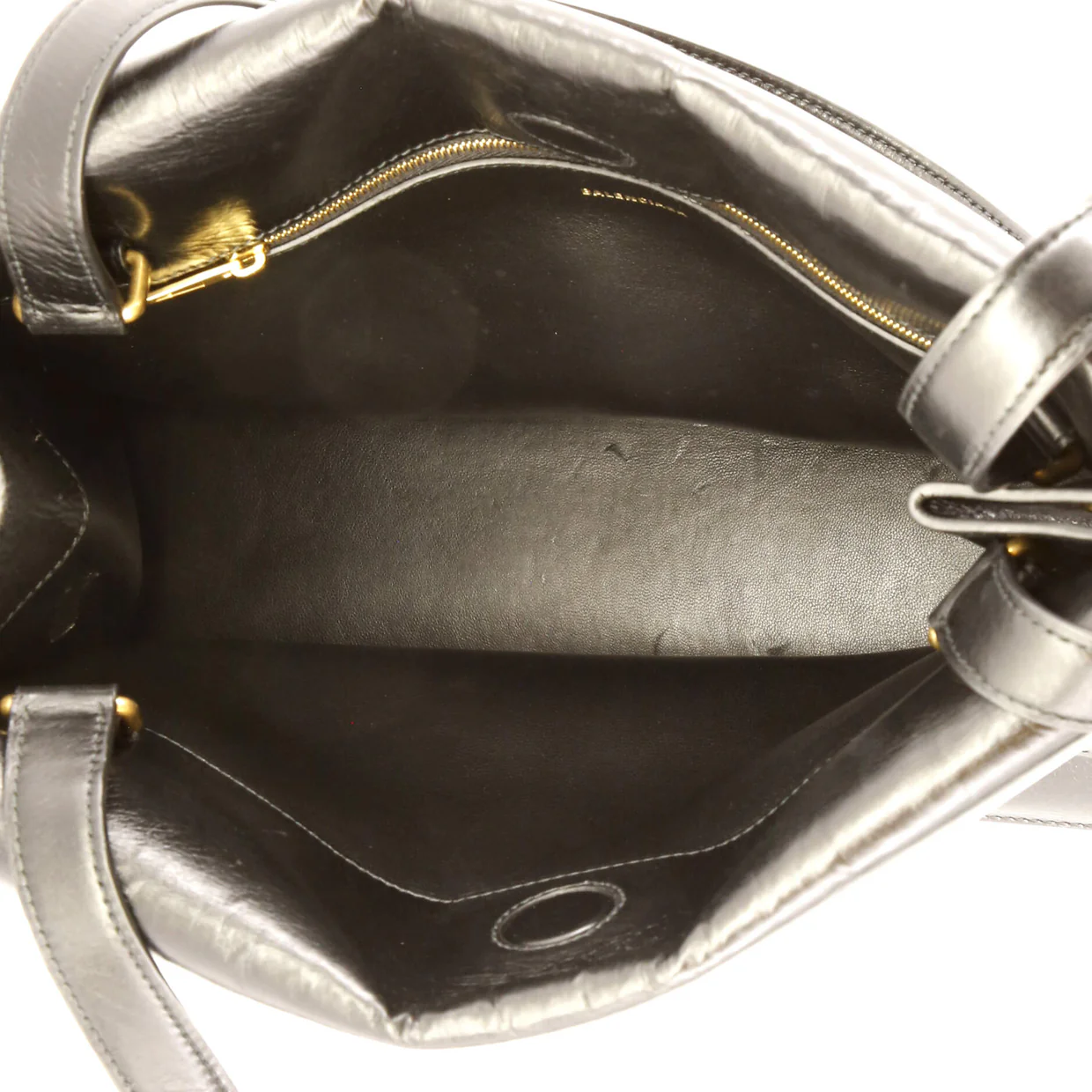 Crush Top Handle Shoulder Bag Leather Medium - Deep Luxury