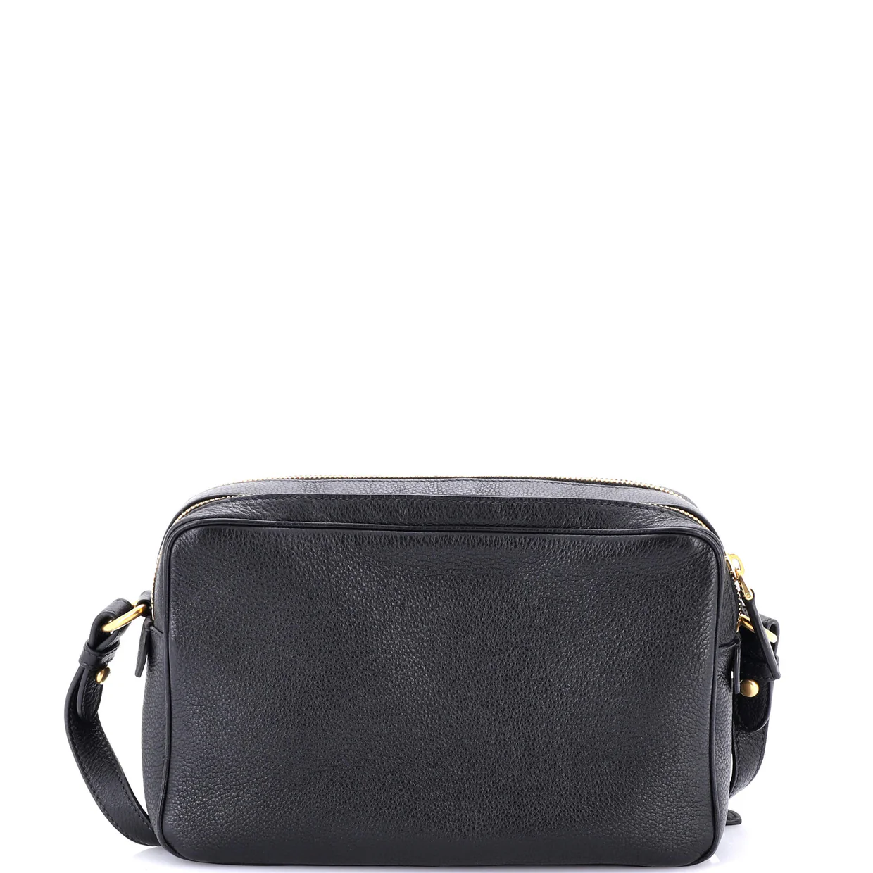 Double Zip Camera Bag Vitello Phenix Medium - Deep Luxury