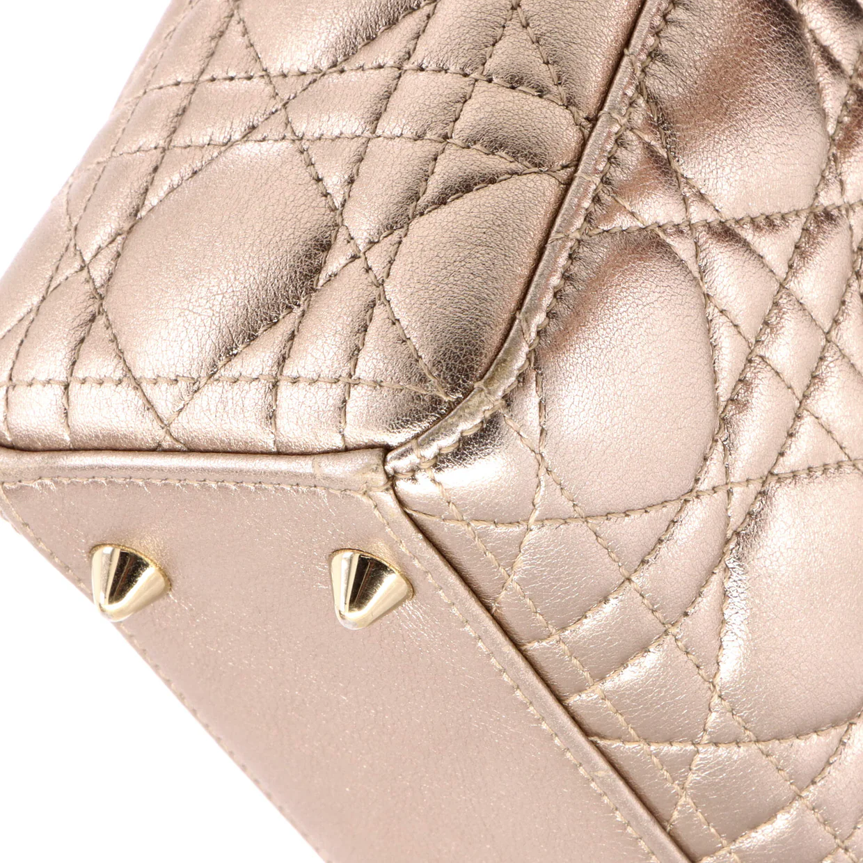 My ABCDior Lady Dior Bag Metallic Cannage Quilt Leather - Deep Luxury