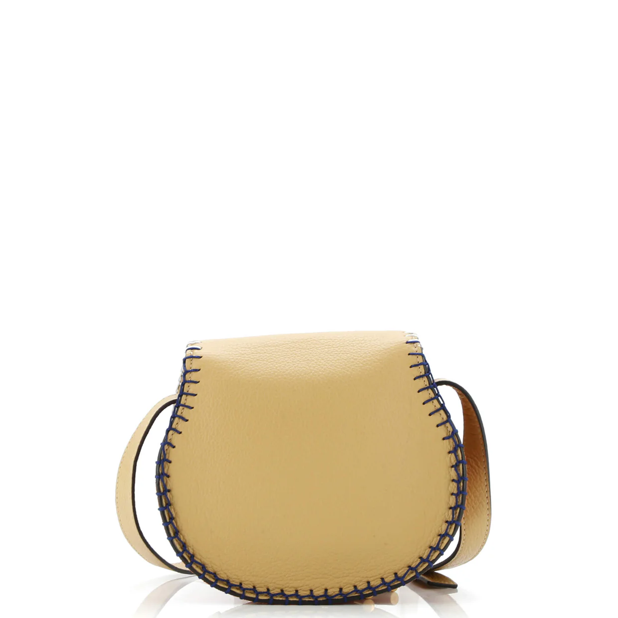 Marcie Crossbody Bag Leather with Constrast Stitch Detail Small - Deep Luxury