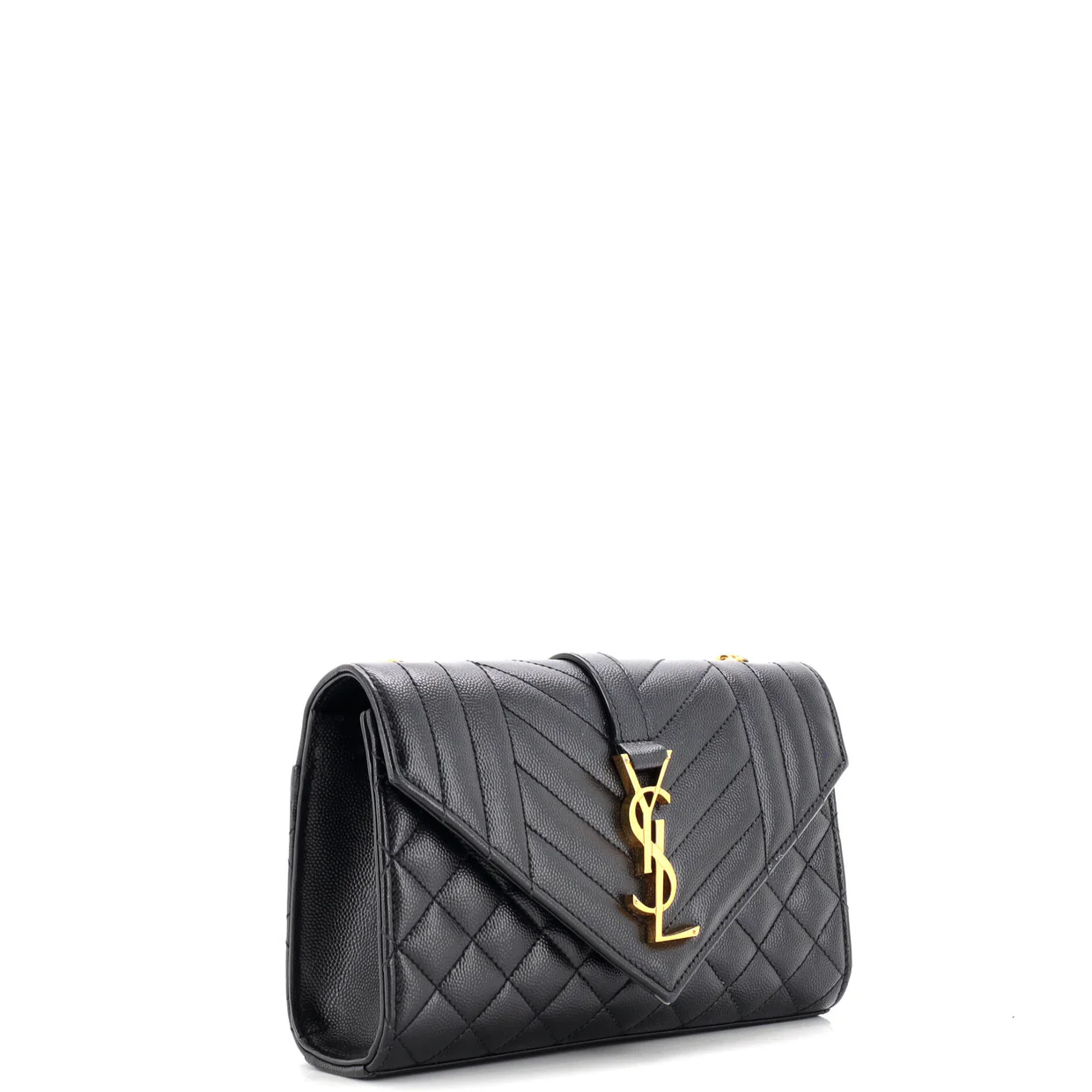 Classic Monogram Envelope Satchel Mixed Matelasse Leather Small - Deep Luxury