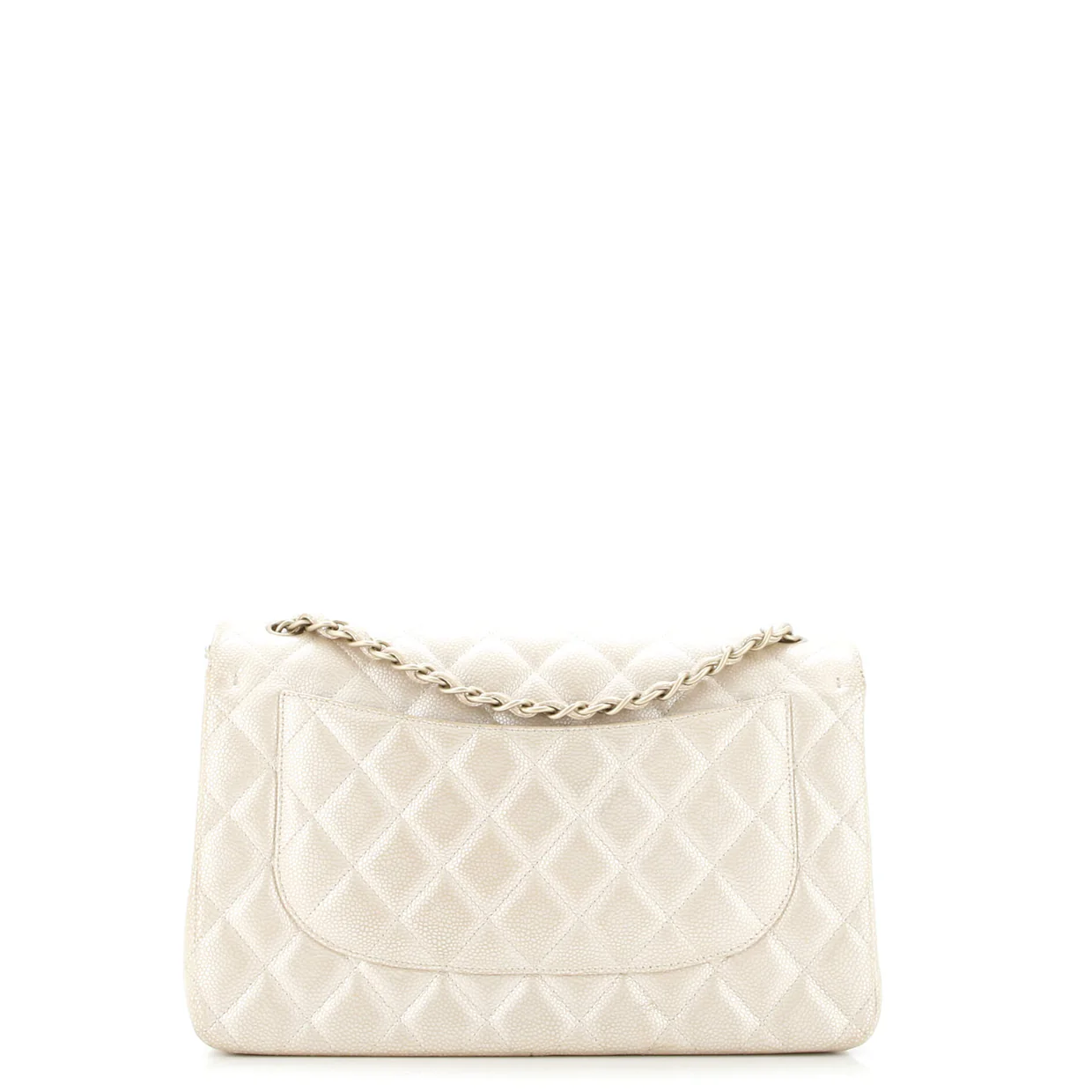 Classic Double Flap Bag Quilted Iridescent Caviar Jumbo - Deep Luxury