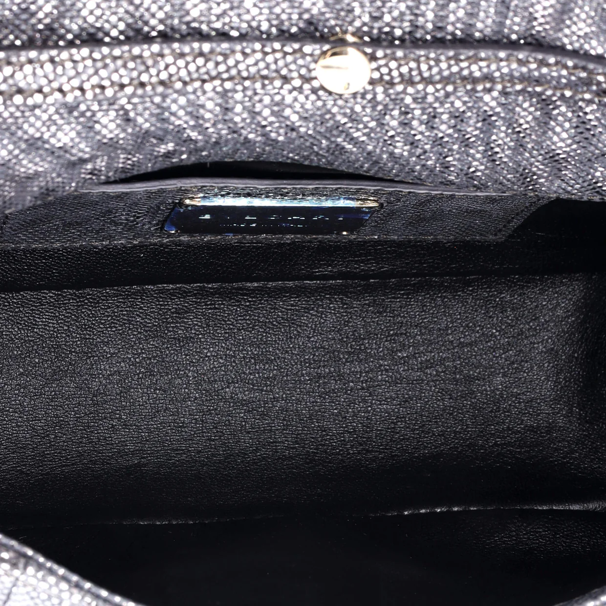 Serpenti Cabochon Shoulder Bag Diagonal Quilted Metallic Karung Small - Deep Luxury