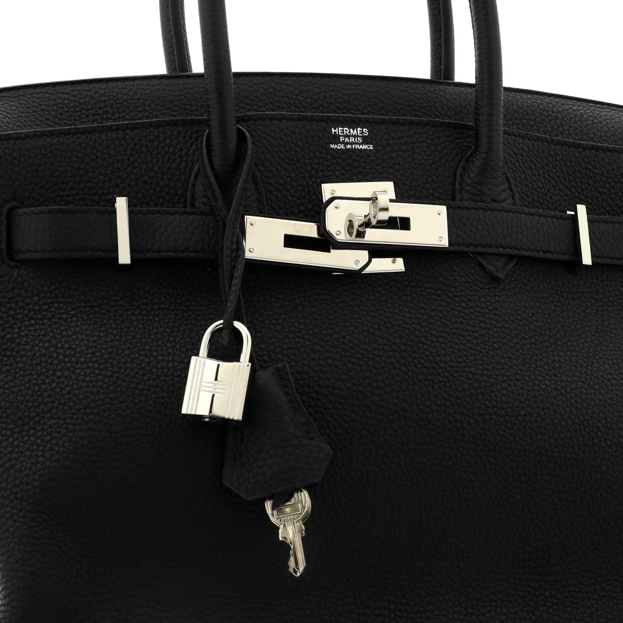 Birkin Handbag Noir Togo with Palladium Hardware 30 - Deep Luxury