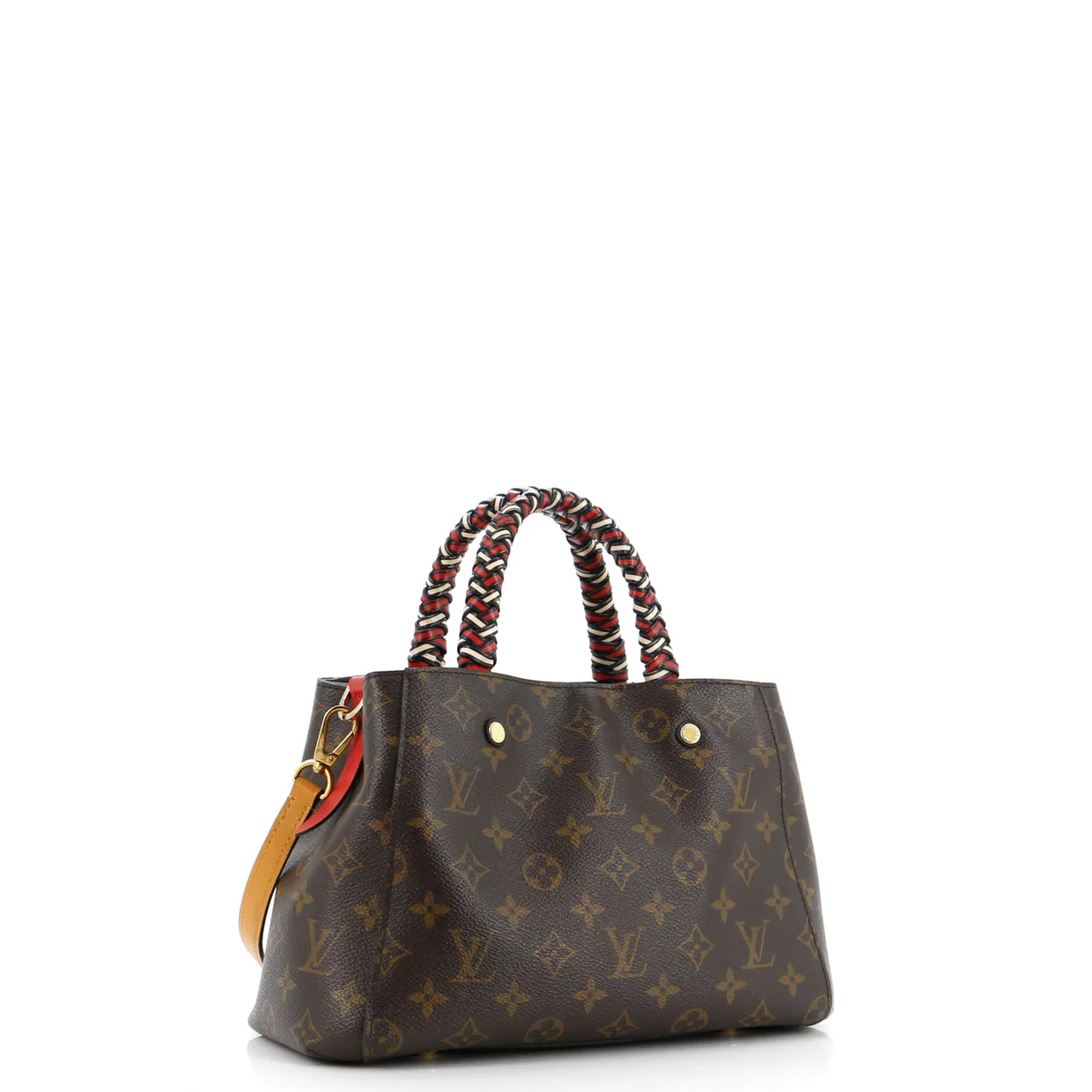 Braided Handle Montaigne Handbag Monogram Canvas BB - Deep Luxury