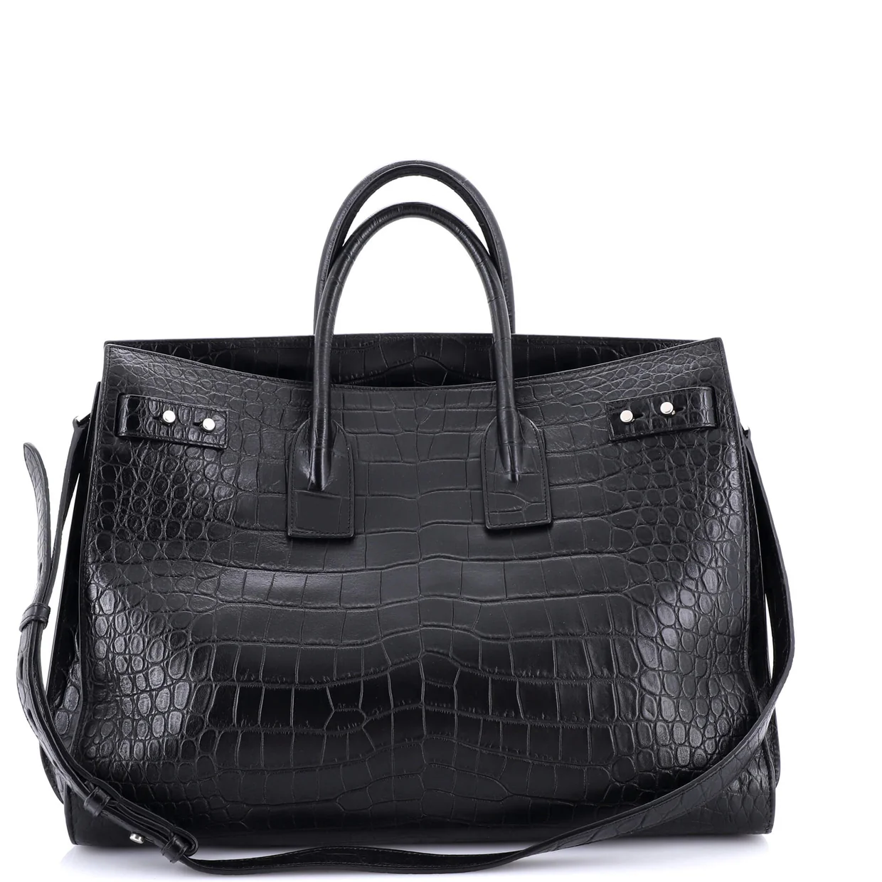 Sac de Jour Souple Bag Crocodile Embossed Leather Large - Deep Luxury