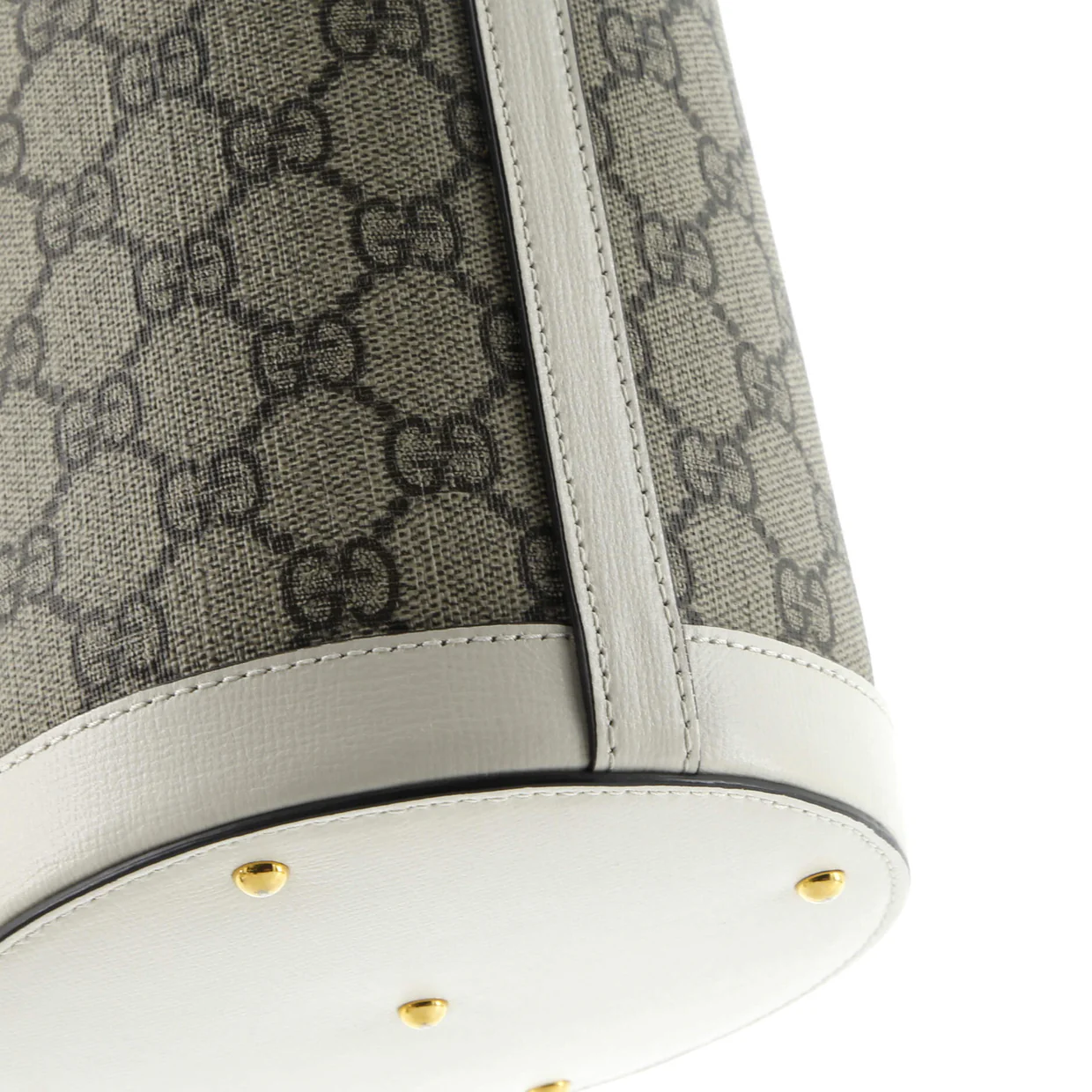 Horsebit 1955 Bucket Bag GG Coated Canvas with Leather Small - Deep Luxury