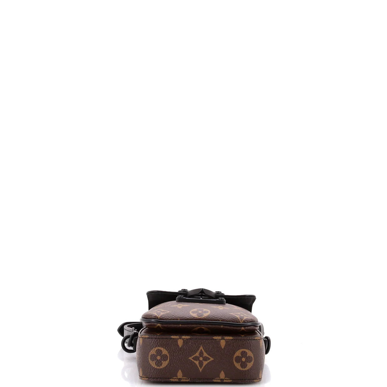 S Lock Vertical Wearable Wallet Macassar Monogram Canvas - Deep Luxury