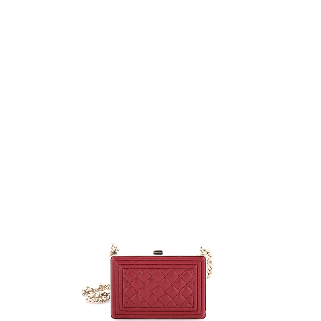 Boy Chain Box Minaudiere Quilted Lambskin - Deep Luxury