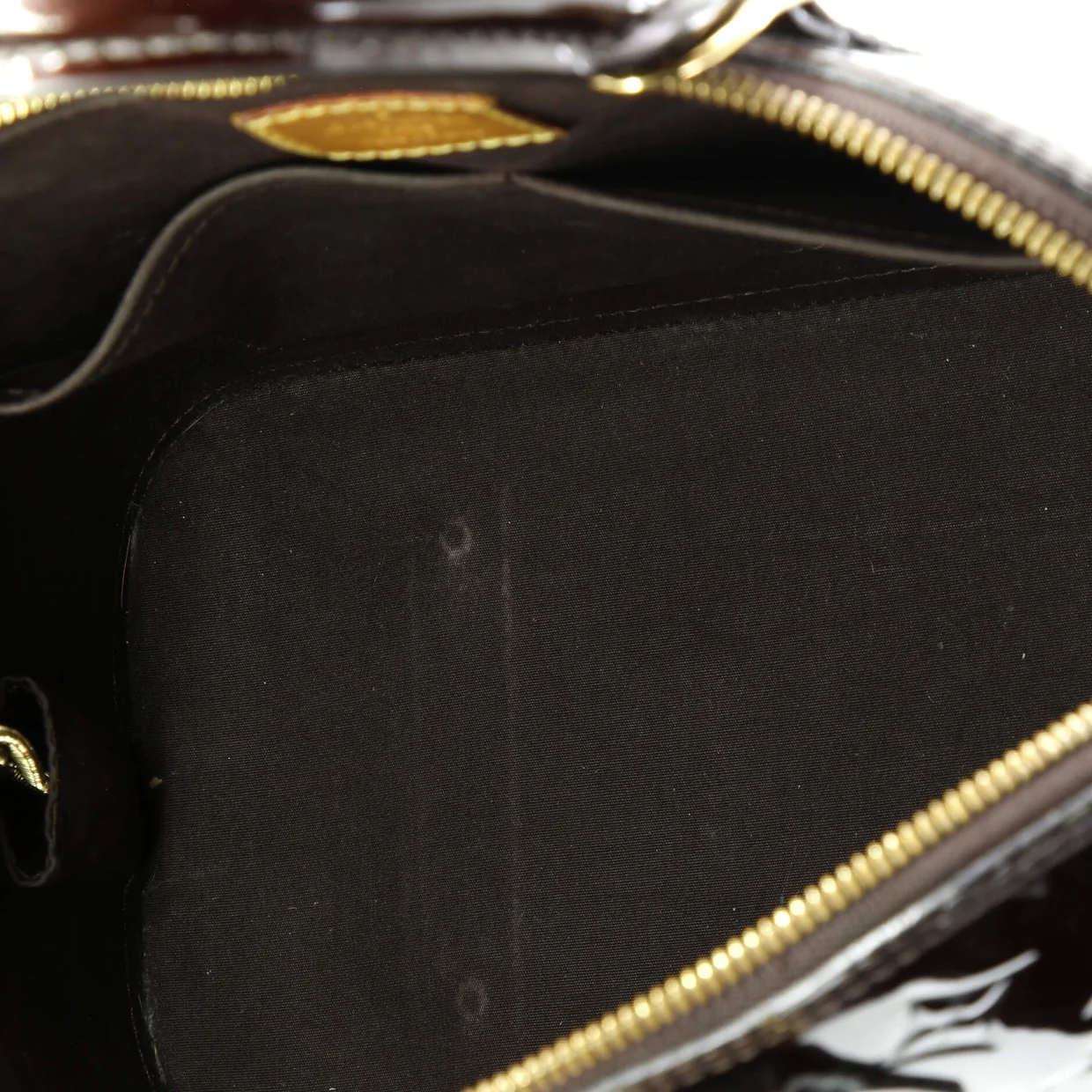 Alma Handbag Monogram Vernis PM - Deep Luxury