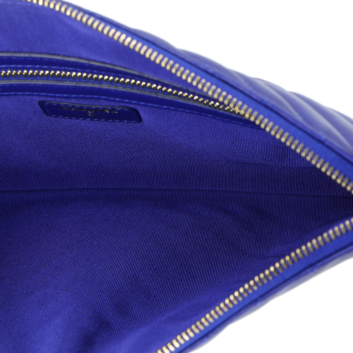 Charm O Case Pouch Chevron Lambskin Medium - Deep Luxury