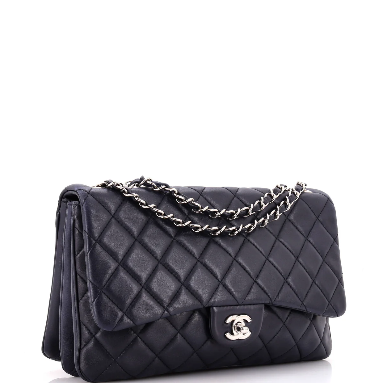 3 Flap Bag NM Quilted Lambskin Jumbo - Deep Luxury