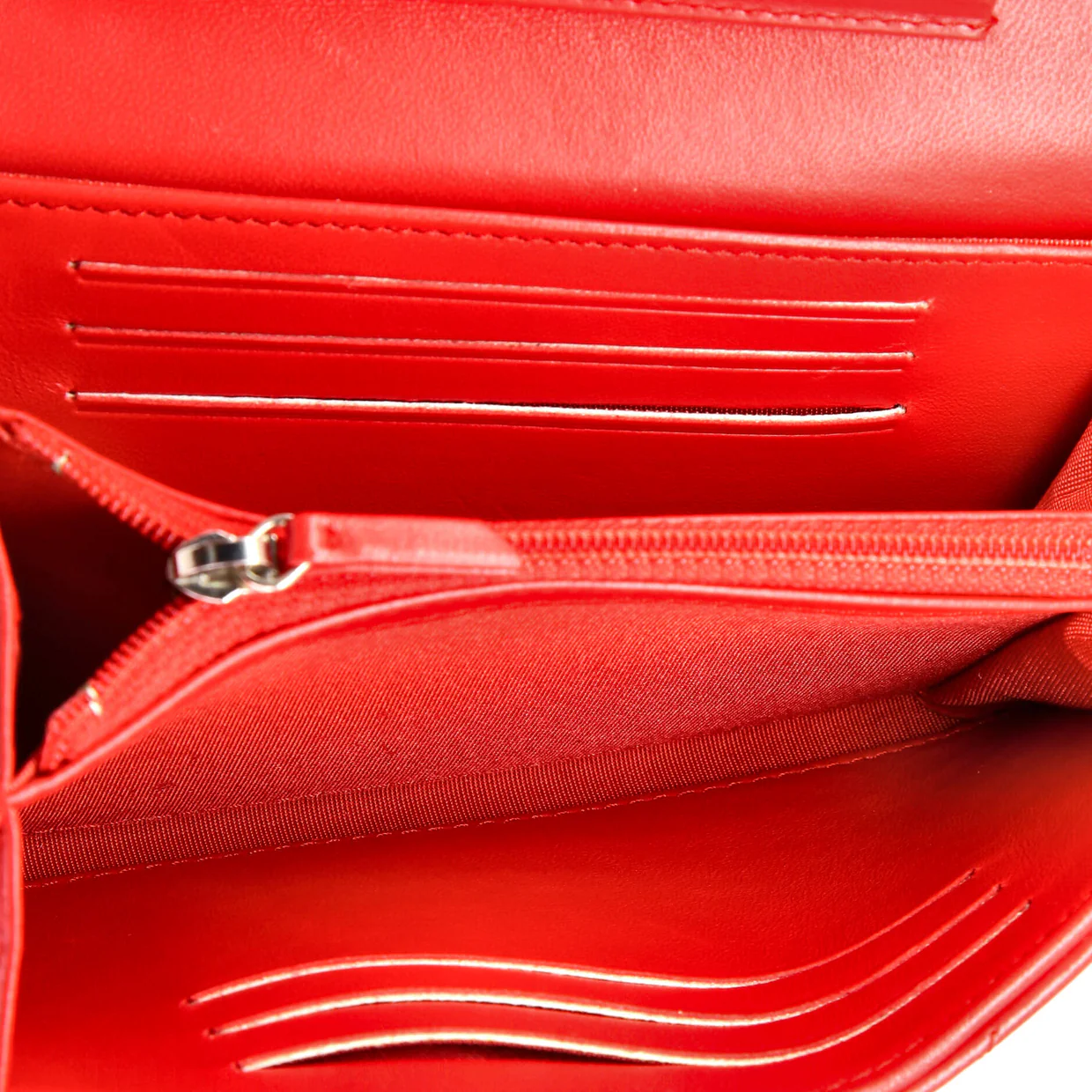 Wallet on Chain Chevron Lambskin with Studded Detail Mini - Deep Luxury