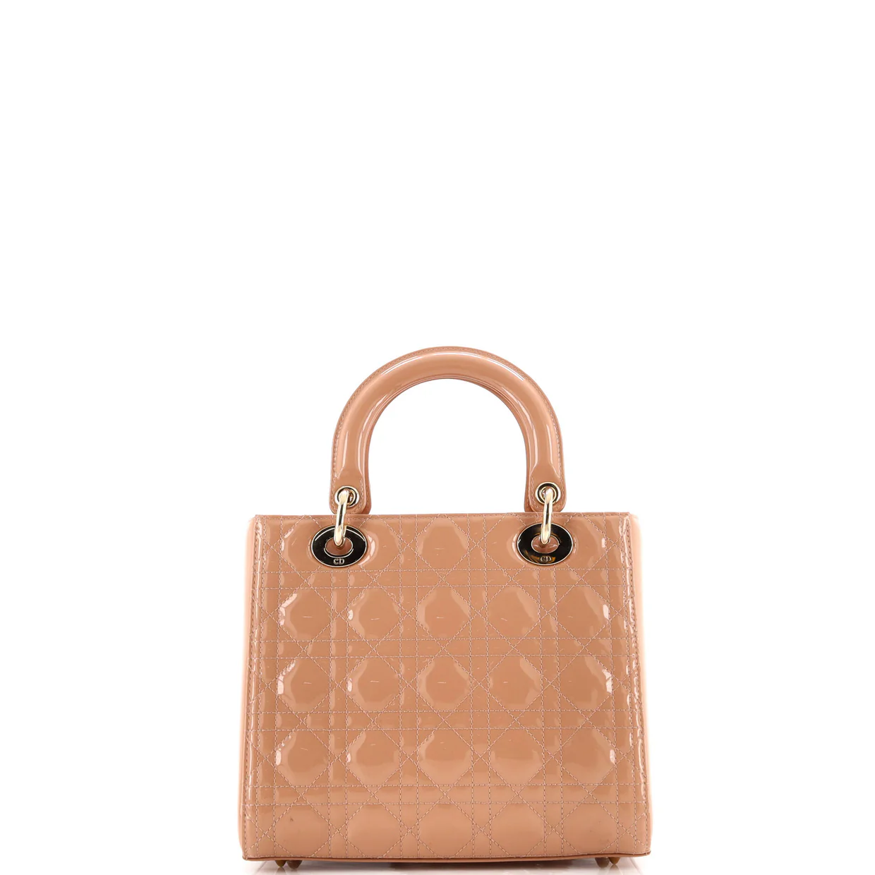 Lady Dior NM Bag Cannage Quilt Patent Medium - Deep Luxury
