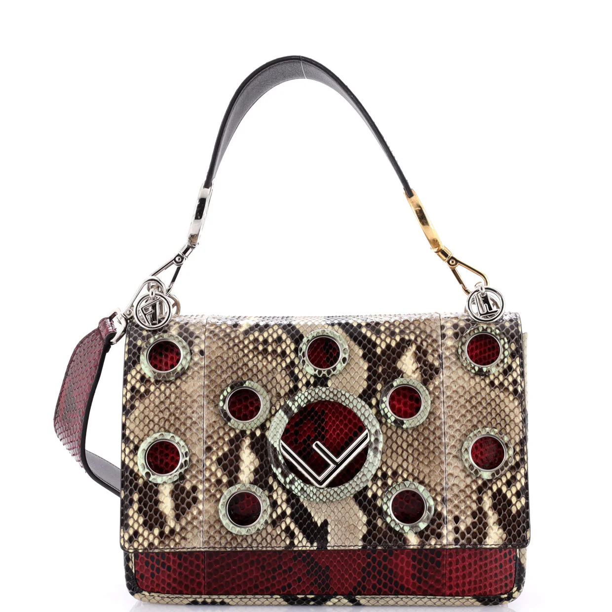 Kan I F Shoulder Bag Embellished Python Medium - Deep Luxury