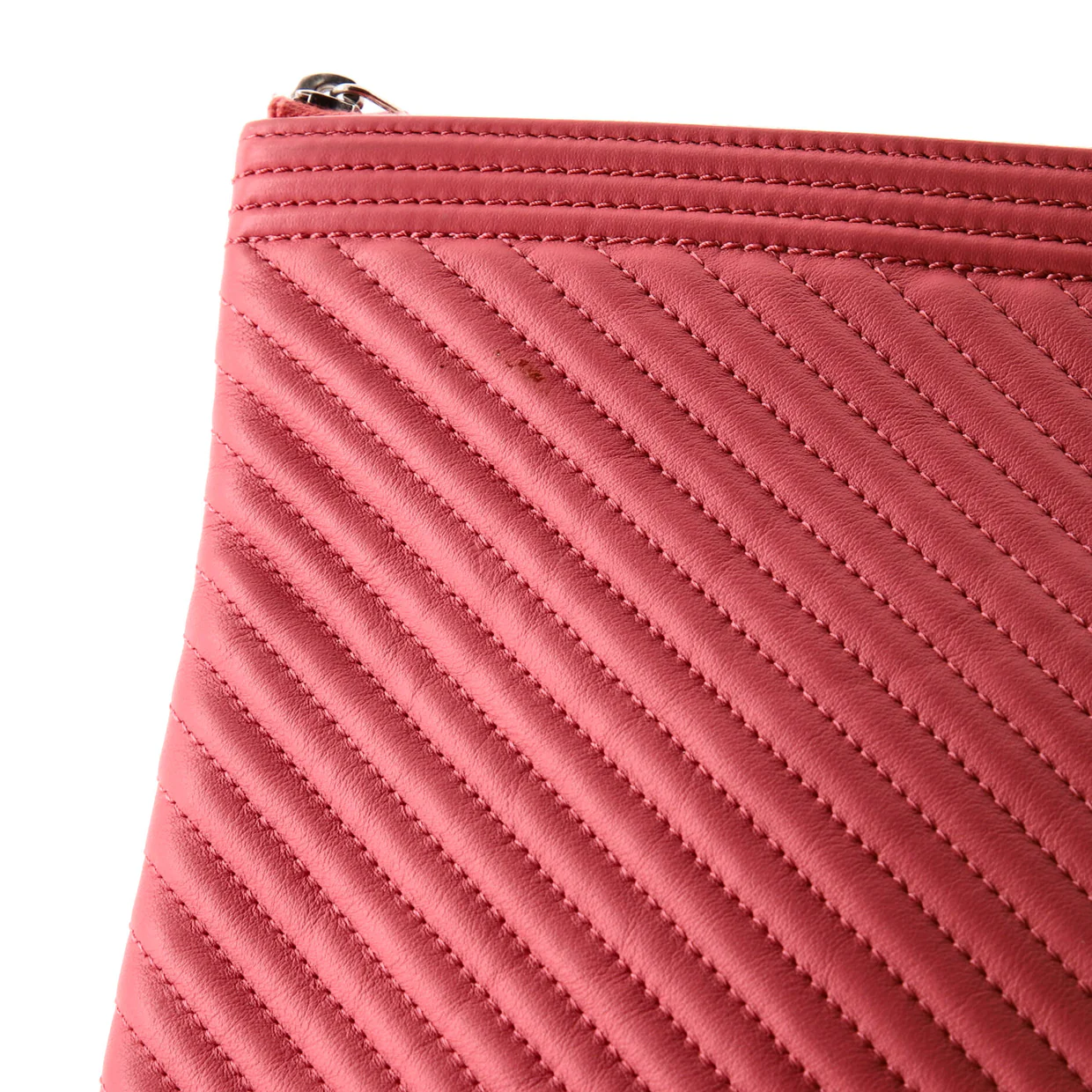 Boy O Case Clutch Chevron Lambskin Large - Deep Luxury