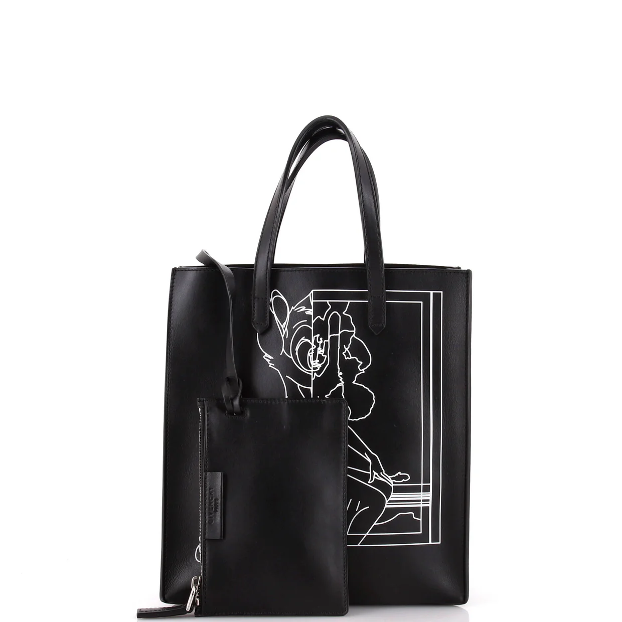 Stargate Shopper Tote Printed Leather Small - Deep Luxury