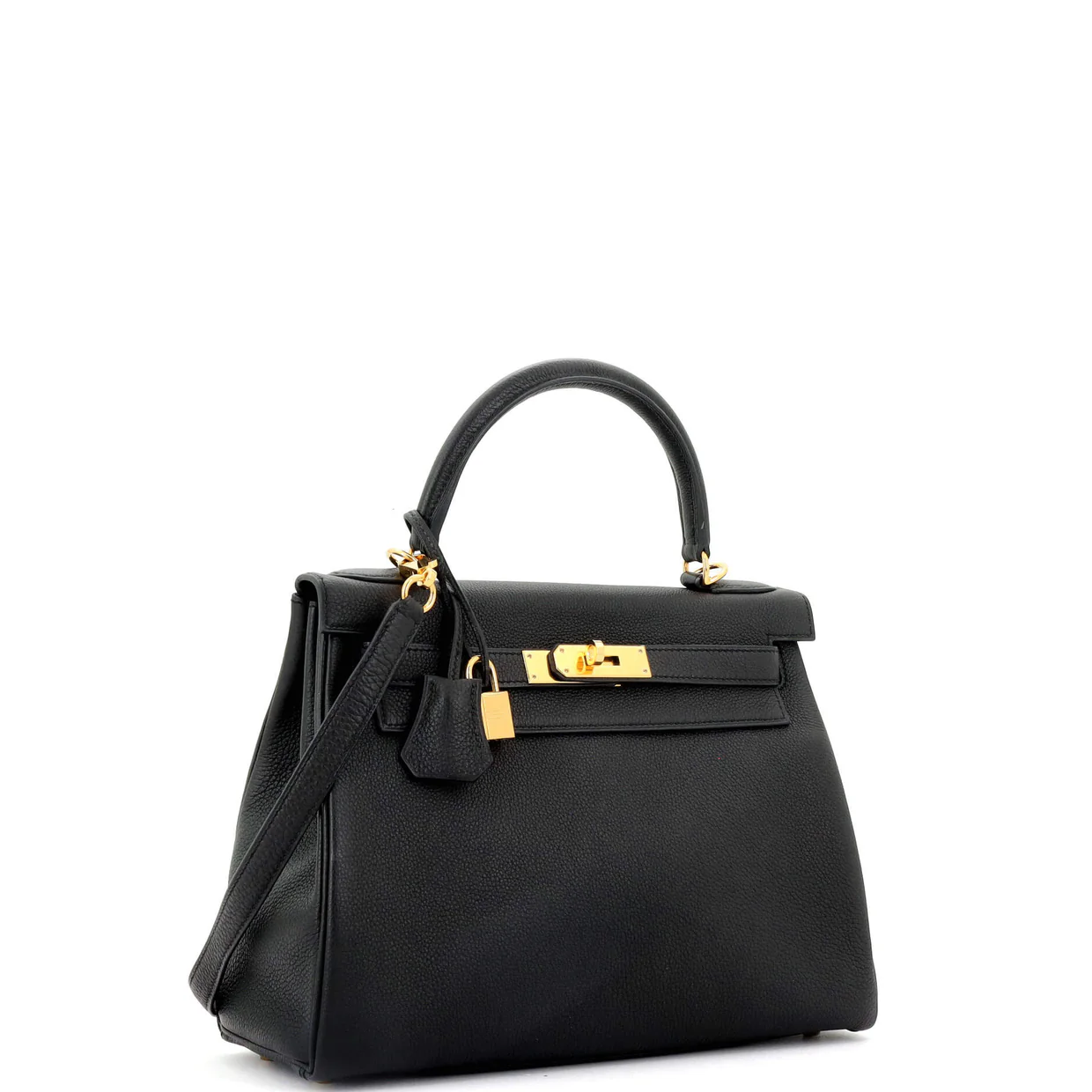 Kelly Handbag Noir Togo with Gold Hardware 28 - Deep Luxury