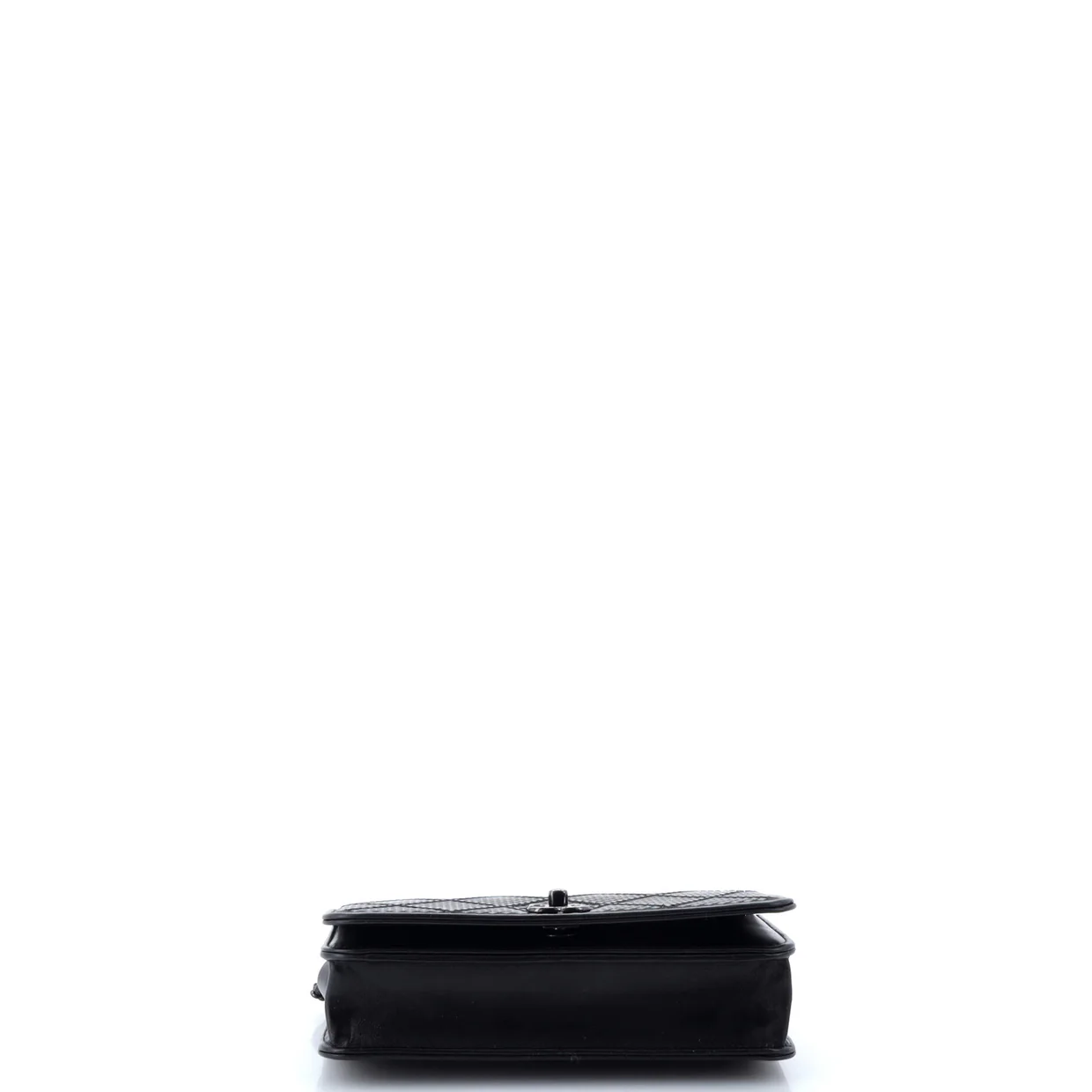 Turnlock CC Wallet on Chain Strass Embellished Satin - Deep Luxury