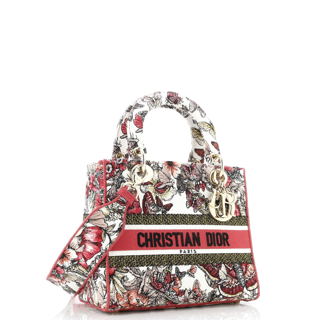 Lady D-Lite Bag Embroidered Canvas Medium - Deep Luxury