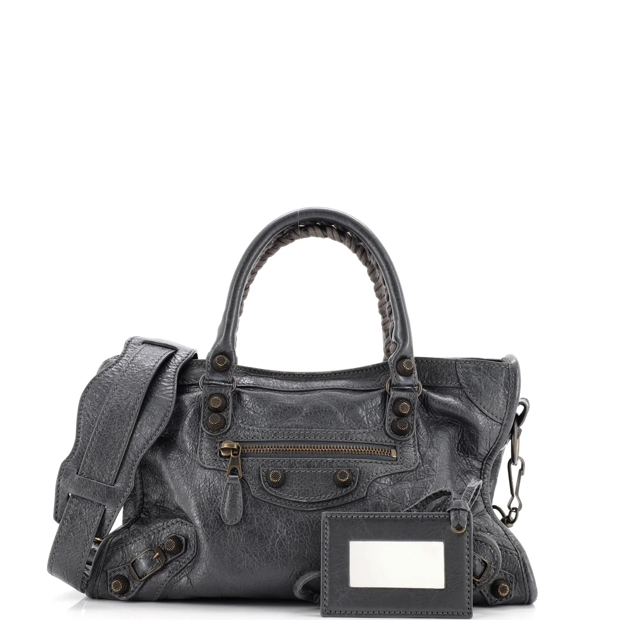 City Giant Studs Bag Leather Small - Deep Luxury