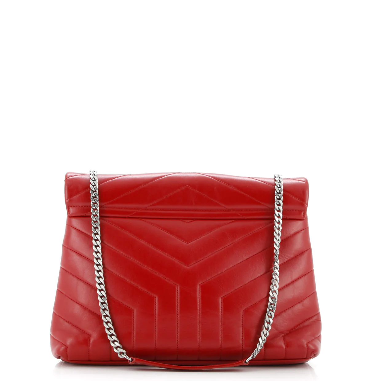 Loulou Shoulder Bag Matelasse Chevron Leather Medium - Deep Luxury