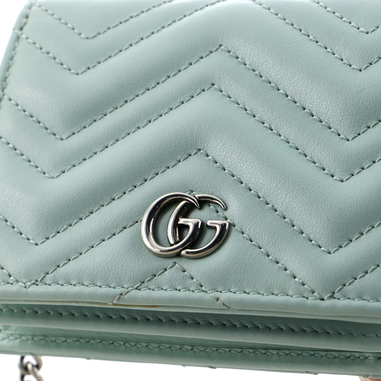 GG Marmont Card Case on Chain Matelasse Leather - Deep Luxury