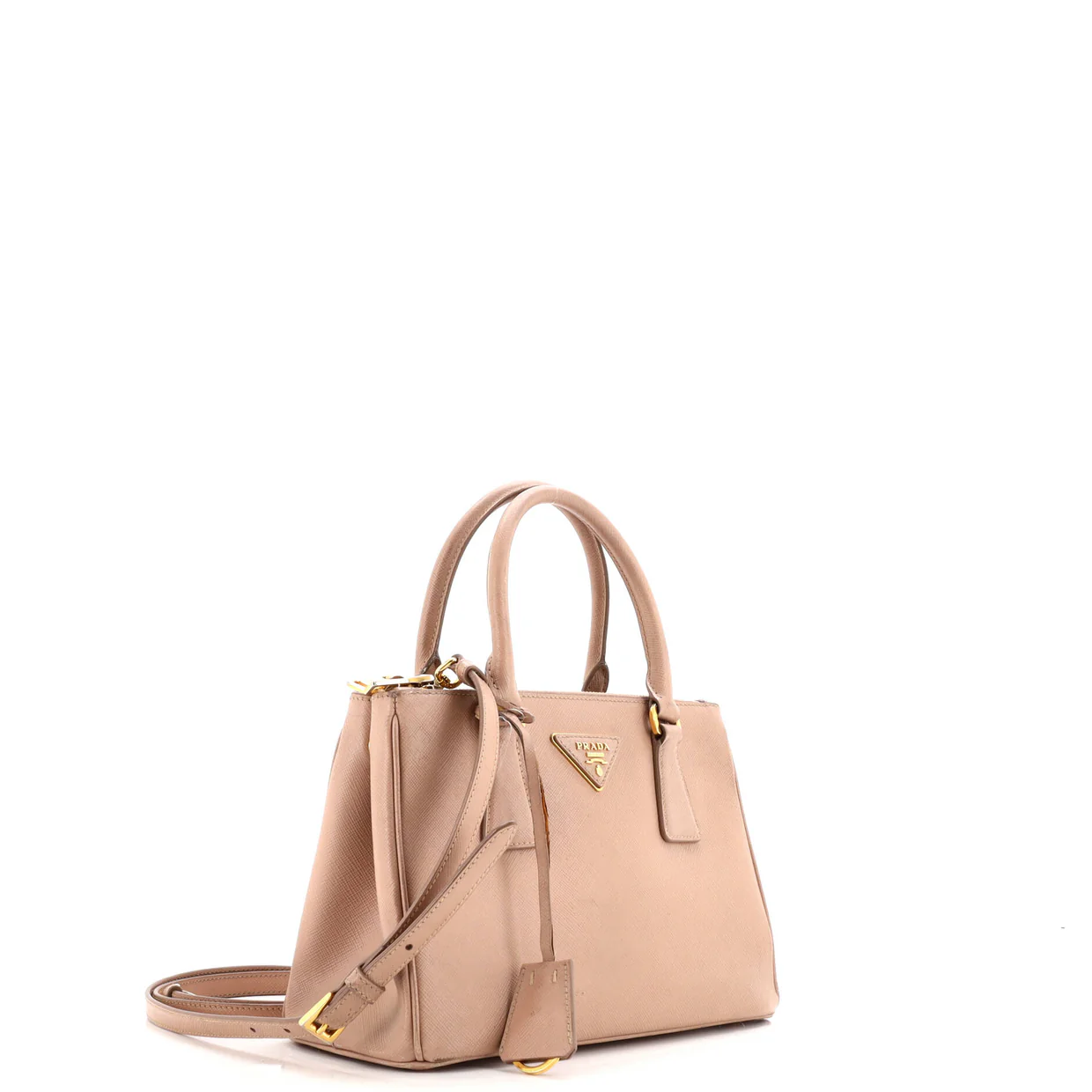 Galleria Double Zip Tote Saffiano Leather Small - Deep Luxury