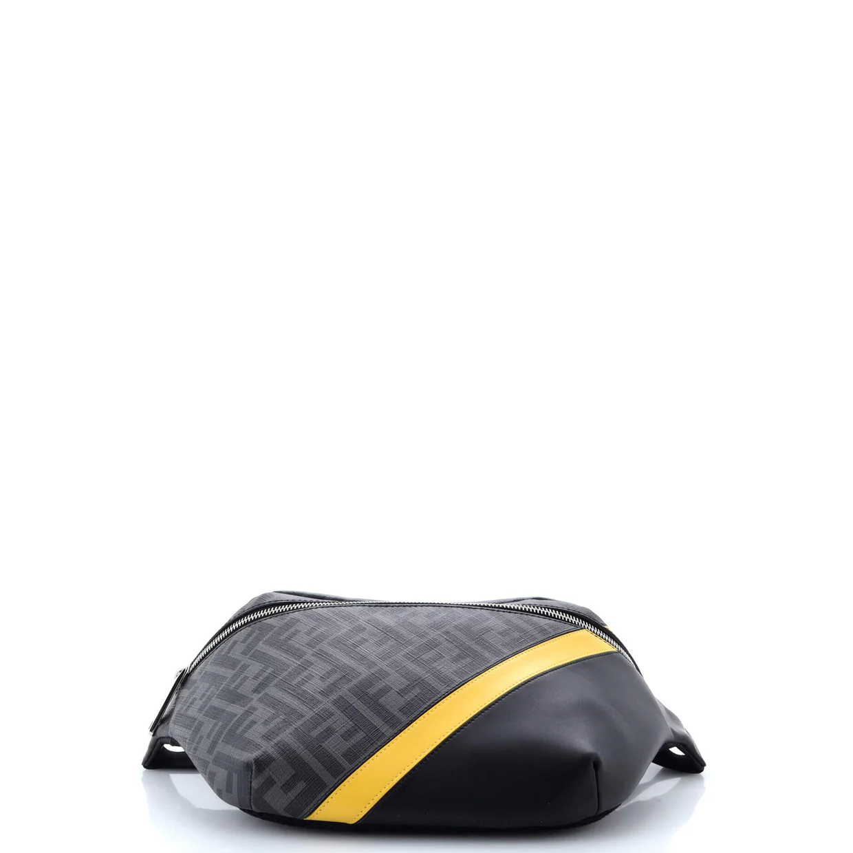 Zip Belt Bag Zucca Coated Canvas and Leather - Deep Luxury