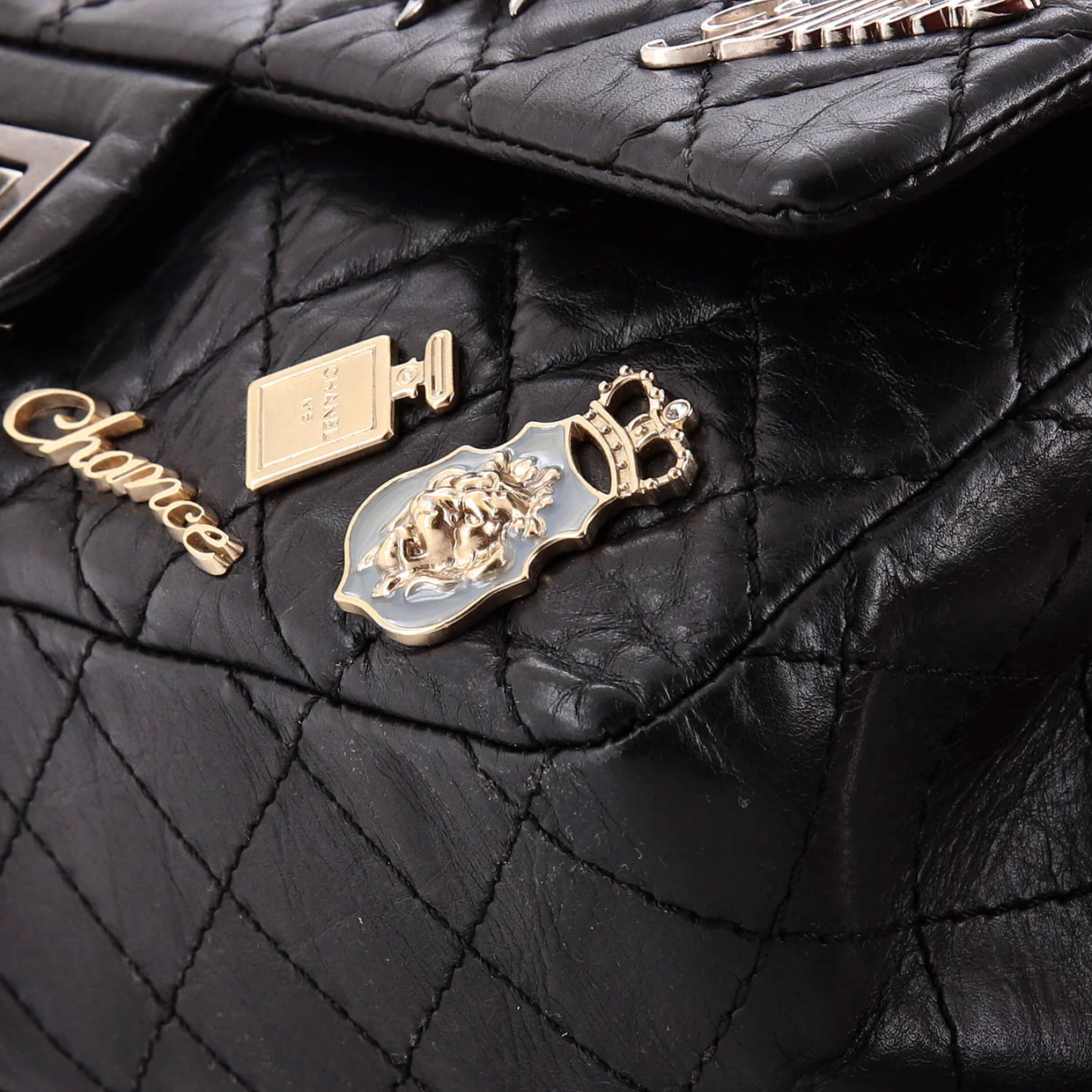 Lucky Charms Reissue 2.55 Flap Bag Quilted Aged Calfskin 225 - Deep Luxury