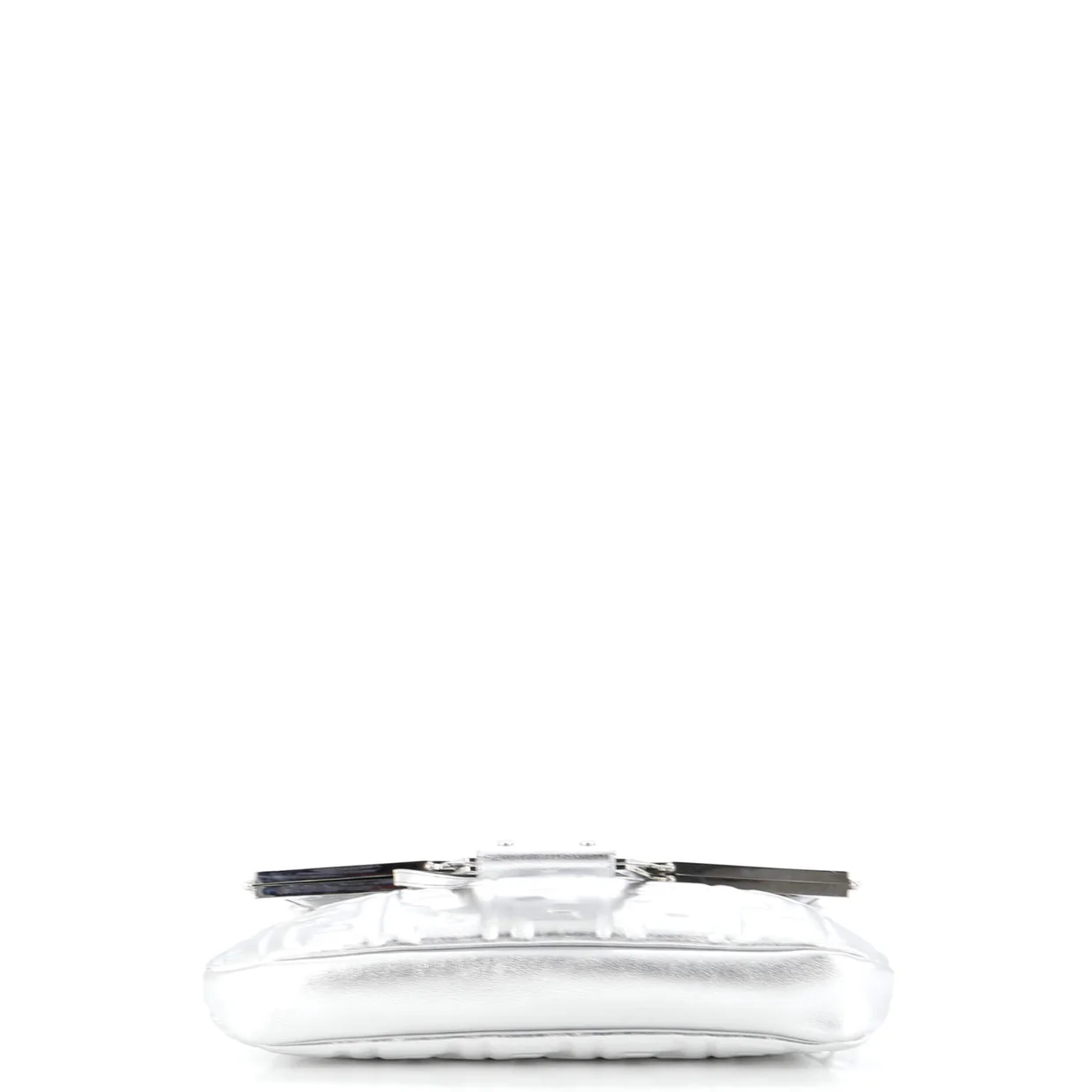 FF 1974 Foldover Frame Tote Zucca Embossed Leather Medium - Deep Luxury