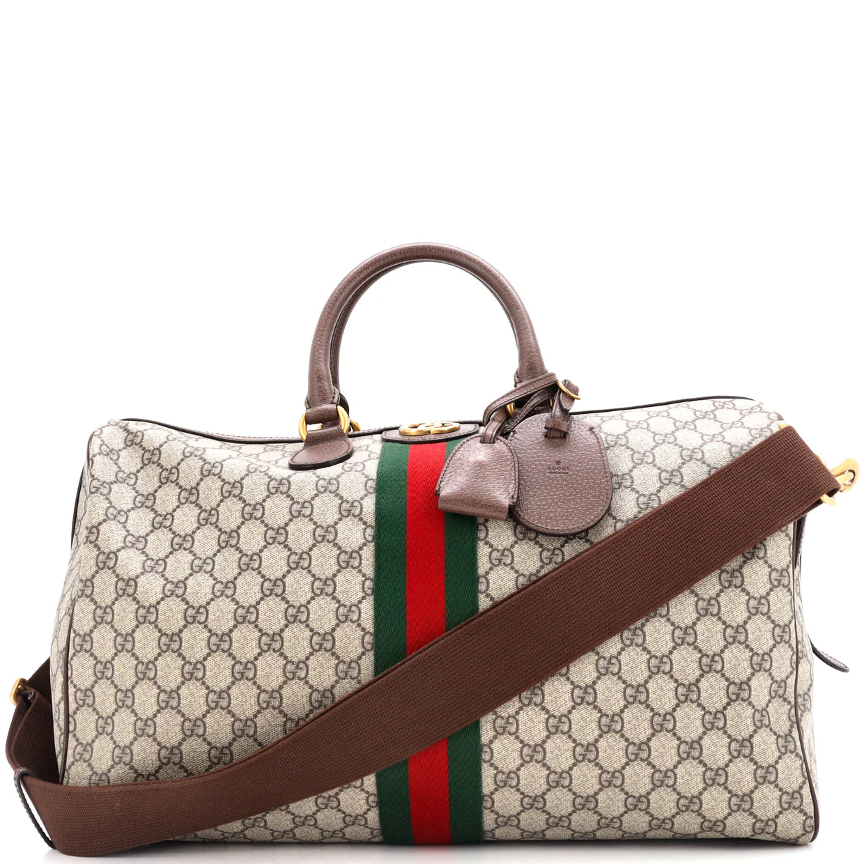 Ophidia Carry On Duffle Bag GG Coated Canvas Medium - Deep Luxury