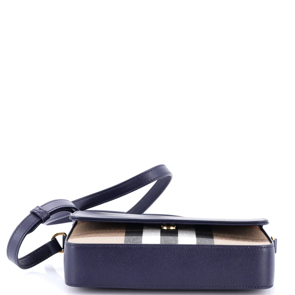 New Hampshire Shoulder Bag House Check Canvas and Leather Small - Deep Luxury