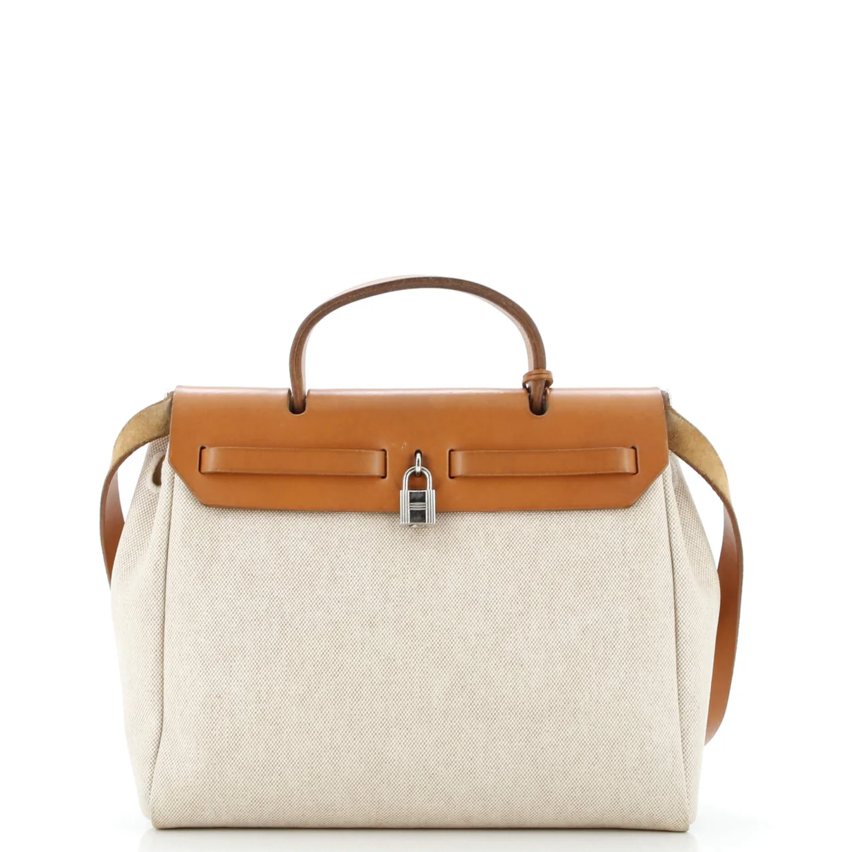 Herbag Toile and Leather PM - Deep Luxury