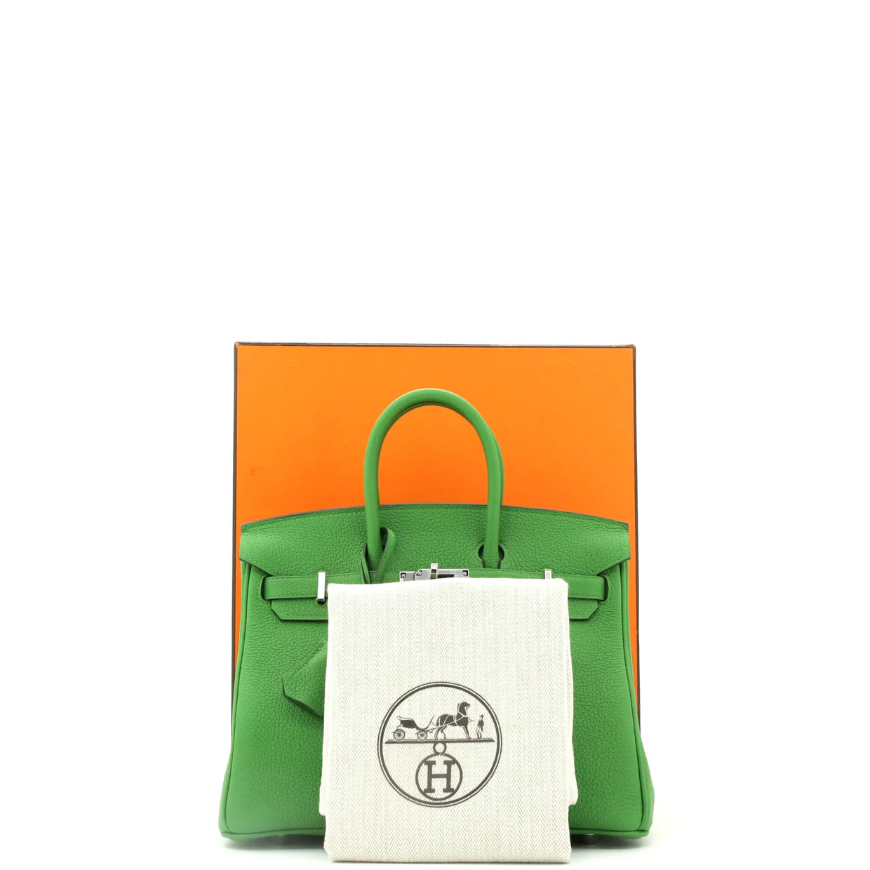 Birkin Handbag Vert Yucca Togo with Palladium Hardware 25 - Deep Luxury